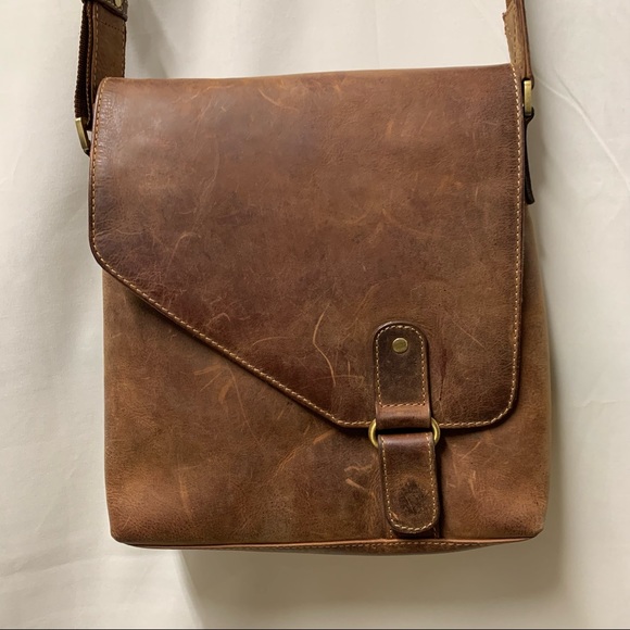 Visconti Other - VISCONTI oiled distressed leather messenger shoulder bag